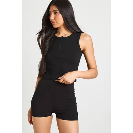 boohoo Dames Lange Basic Korte Fietsbroek | Zwart | Maat: 38