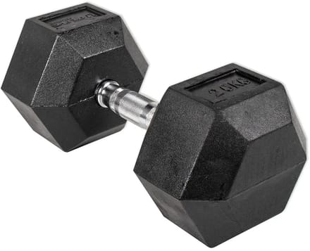 Olive Hex Dumbbell 20kg Zilver 20 kg