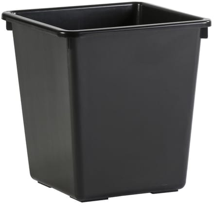V-Part - Vierkant tapse papierbak 27 liter - Polypropylene - zwart - Prullenbak