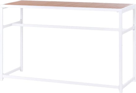 Moderne tuintafel - Buiten eettafel - Buiten dineren - Weerbestendige materialen - 150 x 50 cm - Wit