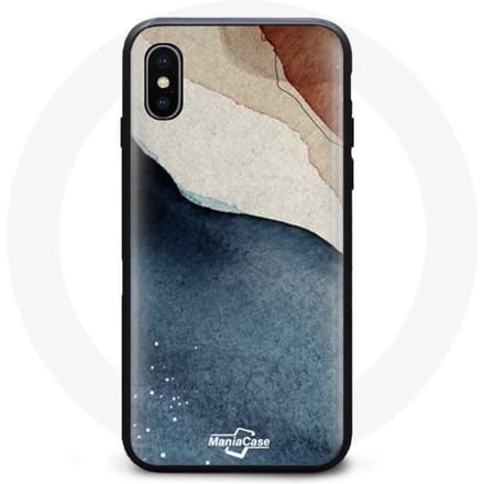 Hoesje - Jade - Iphone XS Max - Blauw - Marmer - Schokbescherming blauw