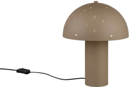 REALITY SETA - Tafellamp - Taupe - excl. 1x E14 28W - Snoerschakelaar