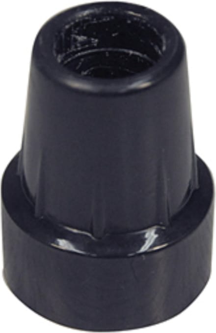 Aidapt Dop voor wandelstok, 19 mm - Zwart/Zwart