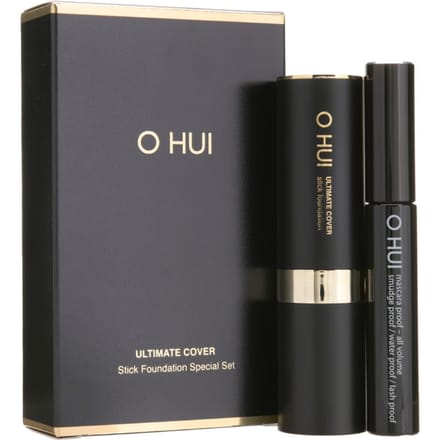 O HUI Ultimate Cover Stick Foundation Speciale Set 01 Melkbeige (stick foundation+mascara) black