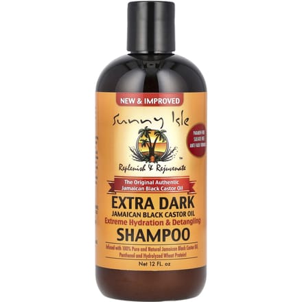 Sunny Isle, Extra Donkere Jamaicaanse Zwarte Ricinusolie Shampoo, 12 fl oz black