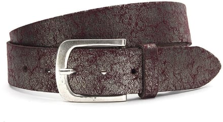 Dames ceintuur bruin metallic - 4 cm breed - Leer - Jeans riem - Casual - Maat 100