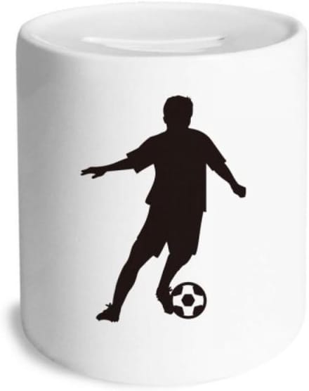 Voetbal Spaarpot - Munt Case - Geld Besparen - Verwijderbare Rubberen Stop - 9 cm Hoog - Meerkleurig