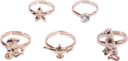 5x Goudkleurige ringen - DISNEY Aladdin