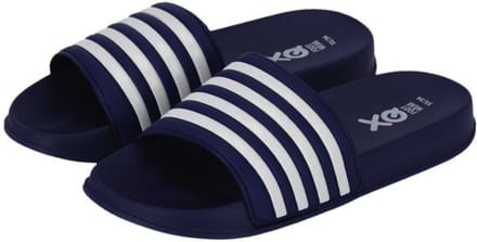 XQ Footwear - Slippers - Kobaltblauw - Wit - Gestreept - Maat 31/32