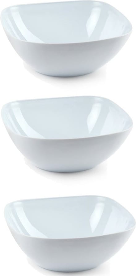 Plasticforte voedsel serveerschalen - set 10x - wit - kunststof - 2700 ml/1800 ml/680 ml
