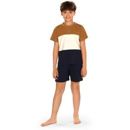 Comtessa Jongens shortama brede strepen Blauw jongen 140