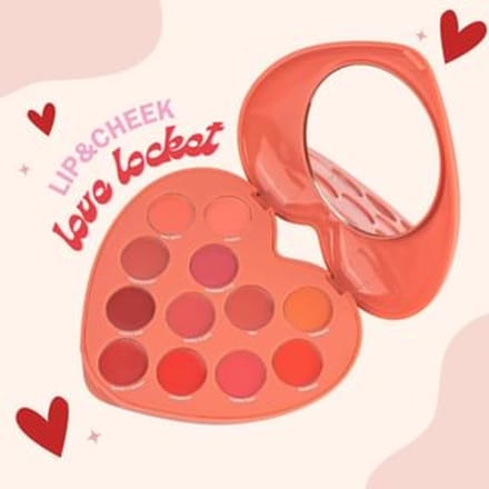 Kara Beauty - Love Locket 12 Color Lip & Cheek Palette 7.8g