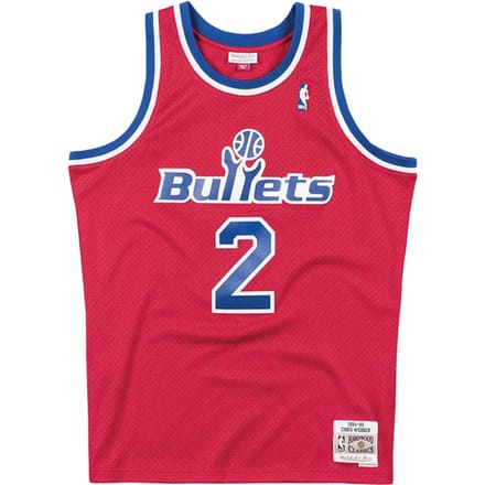 Mitchell And Ness NBA Washington Bullets 1994-1995 Chris Webber Swingman Shirt Rood