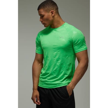 Heren Active Camo Regular Fit T-shirt | Bright Green | Size Large