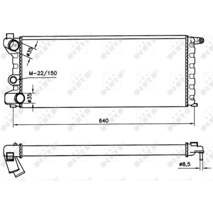 Radiator, motorkoeling NRF 58742