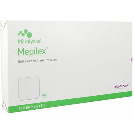 Mepilex Schuimverb Sil Abs Ster 10x20cm 5 294200