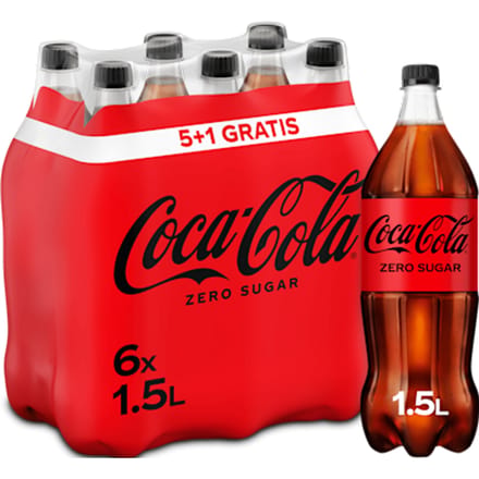 Coca Cola Zero - Petfles 6 x 1,5 liter