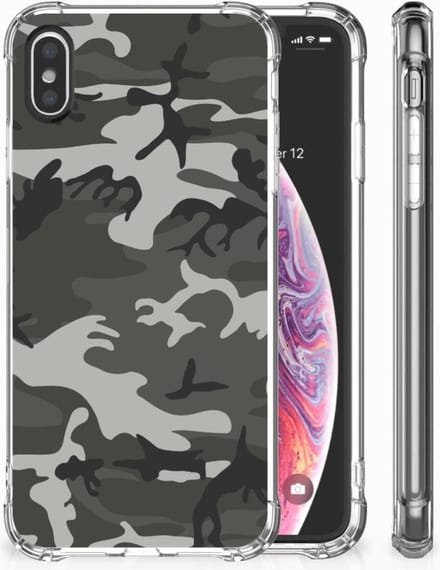 Apple iPhone X | Xs Doorzichtige Silicone Hoesje Army Light