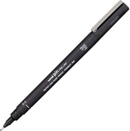 Uni-ball - Fineliner pin 0.4mm zwart | 12 stuks