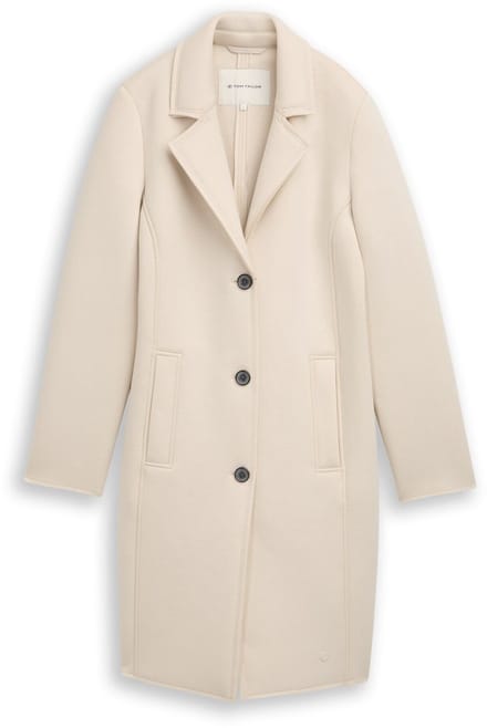 Tom Tailor - Scuba jas met steekzakken - Maat XL - sand stone beige