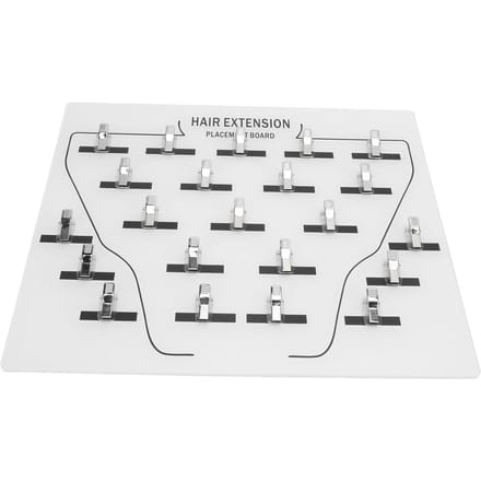 Pruik Extension Houder Bord Acryl 22 Roestvrijstalen Clips Haarverlenging Display Bord wit