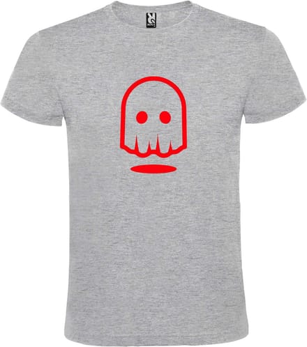 Grijs T-shirt ‘Spookje’ Rood maat S