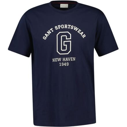 Gant T-Shirt Graphic 1949 New Haven Pattern Crew Neck Avond Blauw / male
