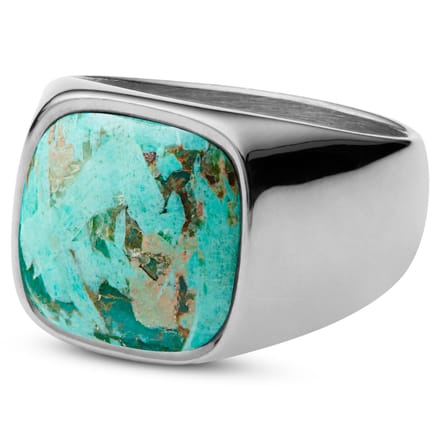 Len Chrysocolla Gravel Ring