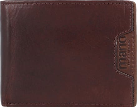 mano Leren Portemonnee Don Marco Mini Coin Wallet with Flap Darkbrown Donkerbruin