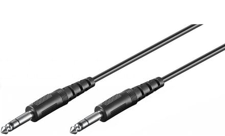 6,35mm Jack stereo audio kabel - 2,5 meter
