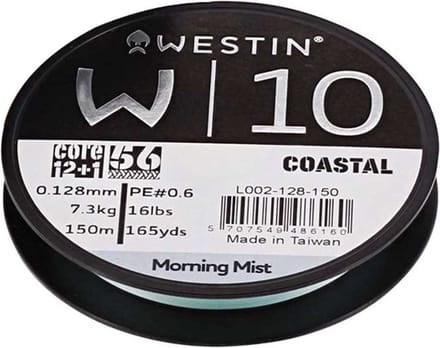 Westin W10 13 150 M Gevlochten Vislijn Transparant 0.128 mm