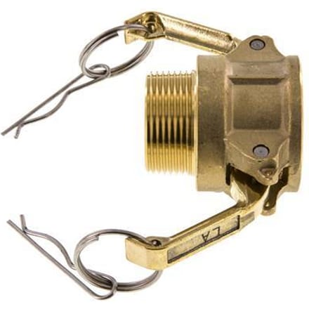 Camlock DN 32 (1 1/4'') Koppeling MessingR 1 1/4'' met buitendraad Type B MIL-C-27487