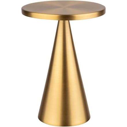 APS Tafellamp Cone Goud - oplaadbare ledlamp met laadstation en afstandsbediening - 18 cm