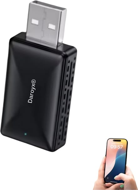 Daroyx® CPD21 Pro CarPlay Dongle - Ook geschikt als Android Auto Dongle - USB-A en USB-C