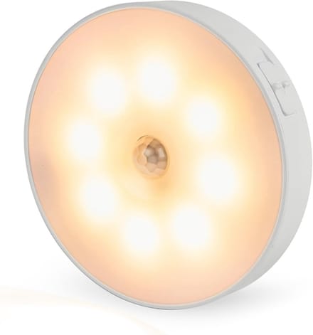 LED Ronde Kastverlichting met Bewegingssensor - Draadloze USB-C Oplaadbare Nachverlichting - Warm Wit 3000K