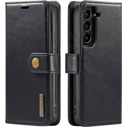 DG.MING Samsung S23 Lederen 2-in-1 Wallet Hoesje Zwart