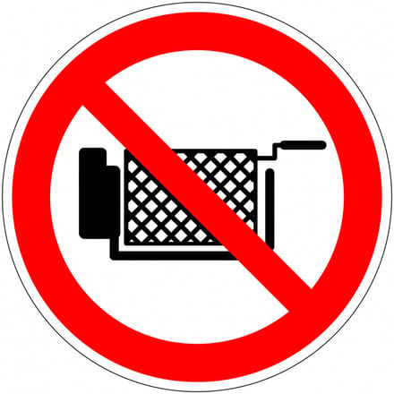 Verboden te frituren sticker 150 mm
