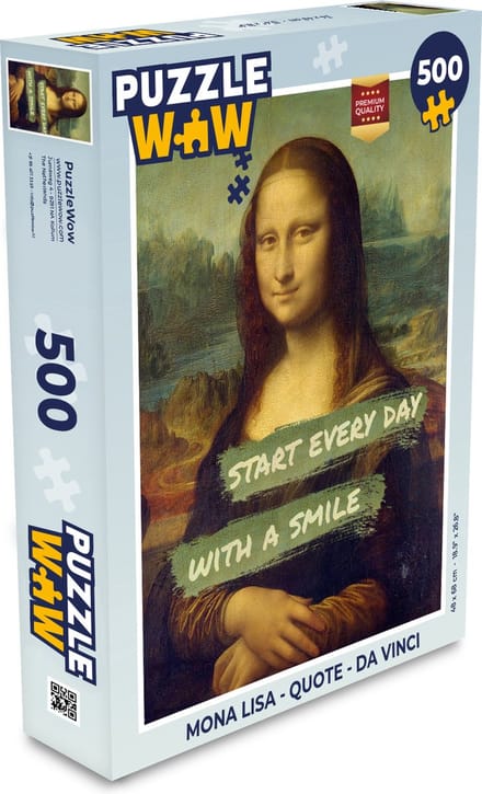 Puzzel Mona Lisa - Quote - Da Vinci - Legpuzzel - Puzzel 500 stukjes