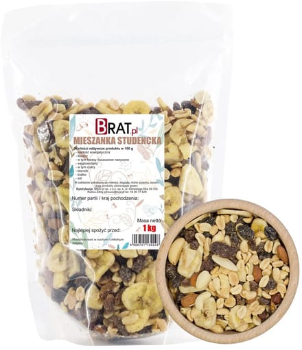 BRAT.pl Classic – Studentenmix – Energierijk – Nootachtig – Met Gedroogd Fruit