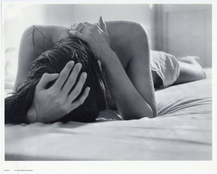 Mini zwart-wit poster - Bed - Alain Daussin - 24x30 cm
