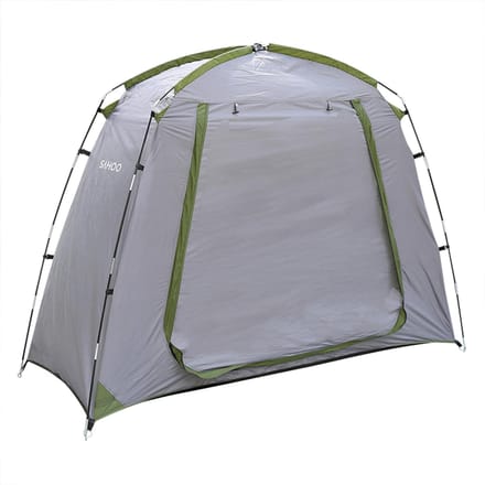 Waterdichte buitenfietsenstalling, fietstent, zilverkleurige polyester fietsenstalling, ruimtebesparende fiets, tuingereedschapsopslaghoes gray