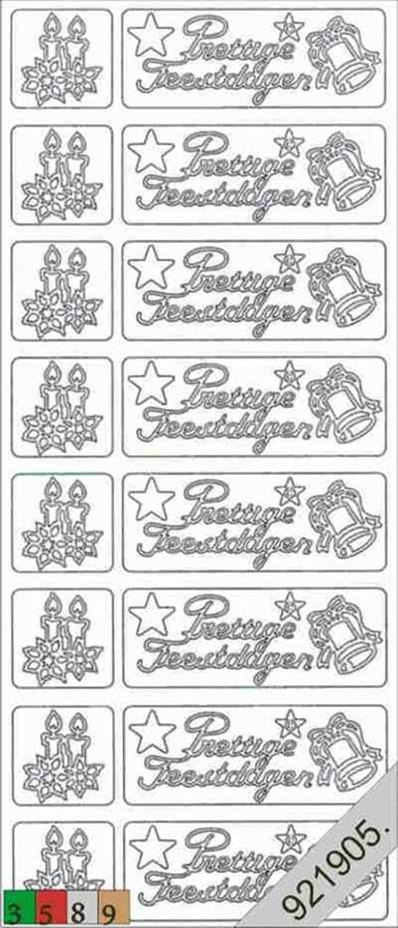 Stickervel kerst groen