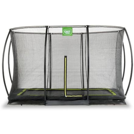 EXIT Silhouette Trampoline 244x366cm - met Veiligheidsnet - Inground - Rechthoekig - Voor Kinderen - Zwart