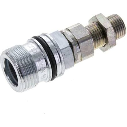 Stalen DN 10 Hydraulische Koppeling Snelkoppeling 10 mm L Knelring Schotkoppeling ISO 14541/8434-1 D M28 x 2