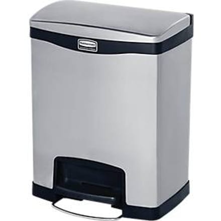 Rubbermaid Slim Jim Front Step Pedaalemmer RVS 30ltr GE937 - Horeca