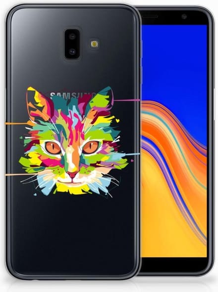 Samsung Galaxy J6 Plus (2018) Telefoonhoesje met Naam Cat Color