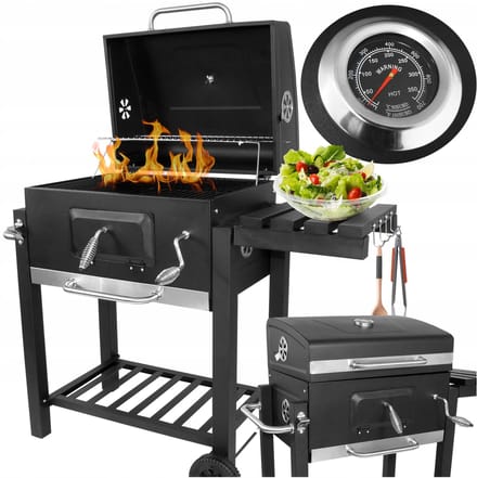 Draagbare Koolgrill met Deksel - Ideaal voor Tuinfeesten