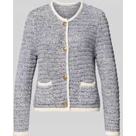 Gebreid vest met ronde hals en knoopsluiting