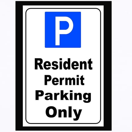 Parkeerverbod Bord Bewoners - 60x40cm - Duurzaam Aluminium - Binnen & Buiten