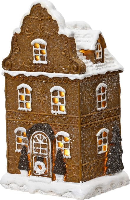 Kersthuis met LED Verlichting - 20,5 cm | Kerstdecoratie